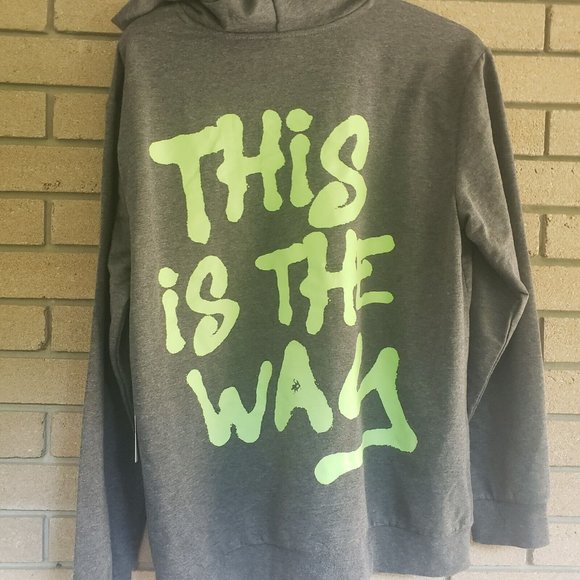 Starwars Baby Yoda "This is the Way" Grey Hoodie Large - Picture 2 of 2